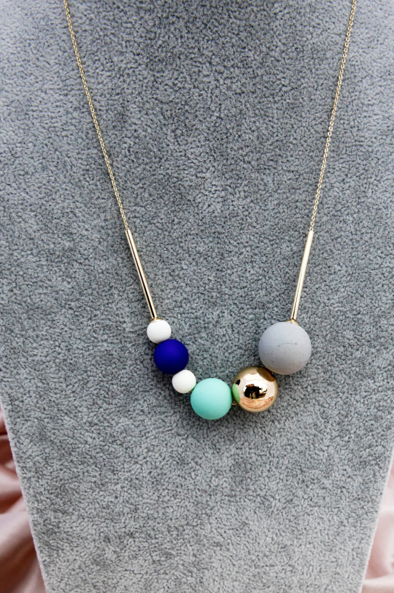 Asymmetrical Beaded Necklace - LXM Fashion 