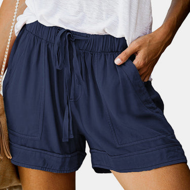 Fashion Collection Ruched Pocket Shorts - LXM Fashion 