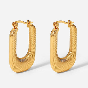 Good Luck Charm Screw-Thread U-Shaped Earrings - LXM Fashion 