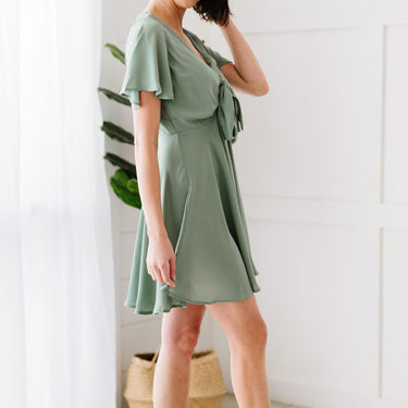 Dress Day At the Plaza Flutter Sleeve Dress - LXM Fashion 