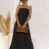 Strapless Tie Waist Maxi Dress - LXM Fashion 