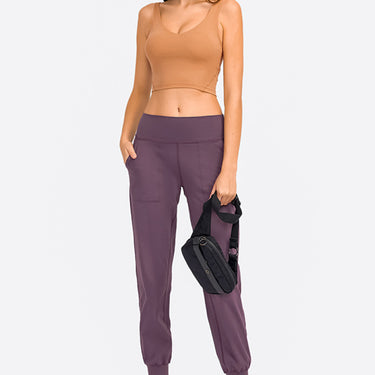 Fashion Collection Deep V-Neck Crop Sports Bra - LXM Fashion 