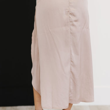 HYFVE Glam It Up Ruched Satin Tulip Hem Skirt - LXM Fashion 