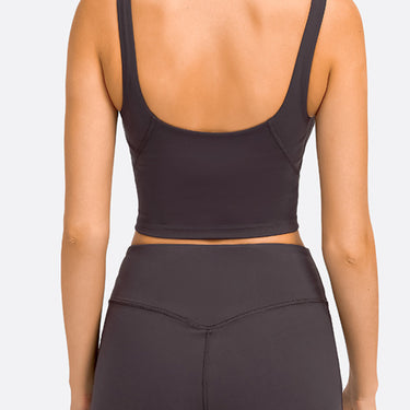 Fashion Collection Deep V-Neck Crop Sports Bra - LXM Fashion 