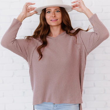 Jodifl Stay Awhile Waffle Knit Tee - LXM Fashion 