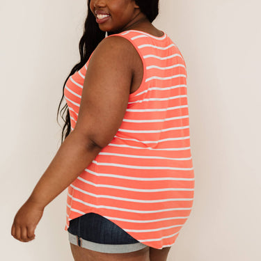 Zenana San Francisco Stroll Full Size Run Striped Tank - LXM Fashion 