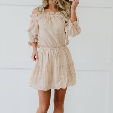 Ninexis Sunny Days Full Size Run Off-Shoulder Dress - LXM Fashion 
