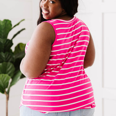 Zenana San Francisco Stroll Full Size Run Striped Tank - LXM Fashion 