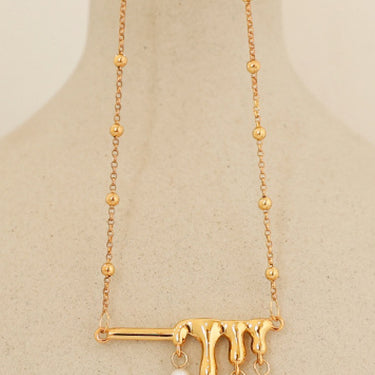 Asymmetrical Pearls Bar Necklace - LXM Fashion 