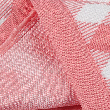 Gingham Zip Front Crop Top and Skirt Set - LXM Fashion 