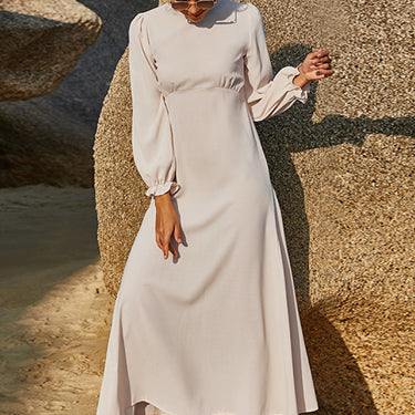 Fashion Collection Puff Sleeve Flounce Dress - LXM Fashion 