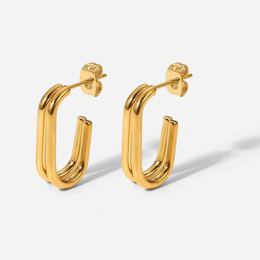 Shape of You Double-Layered U-Hook Earrings - LXM Fashion 