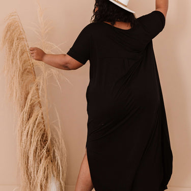 Zenana On the Boardwalk Maxi Tee Shirt Dress - LXM Fashion 