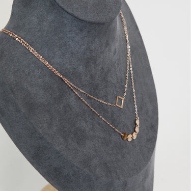 Geometric Layered Necklace - LXM Fashion 