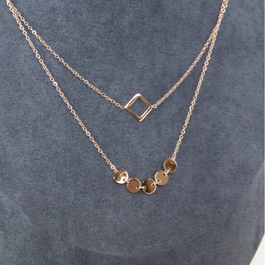 Geometric Layered Necklace - LXM Fashion 