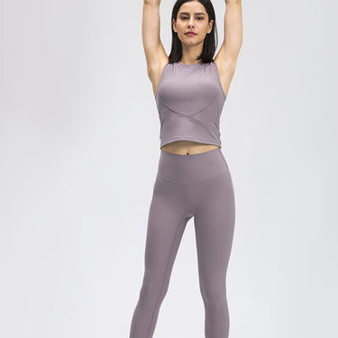 Seamless Wide Band Waist Sports Leggings - LXM Fashion 