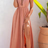 Halter Neck Backless Split Dress - LXM Fashion 