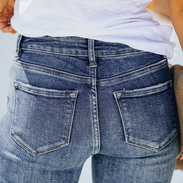 Fashion Collection High Rise Distressed Skinny Jeans - LXM Fashion 