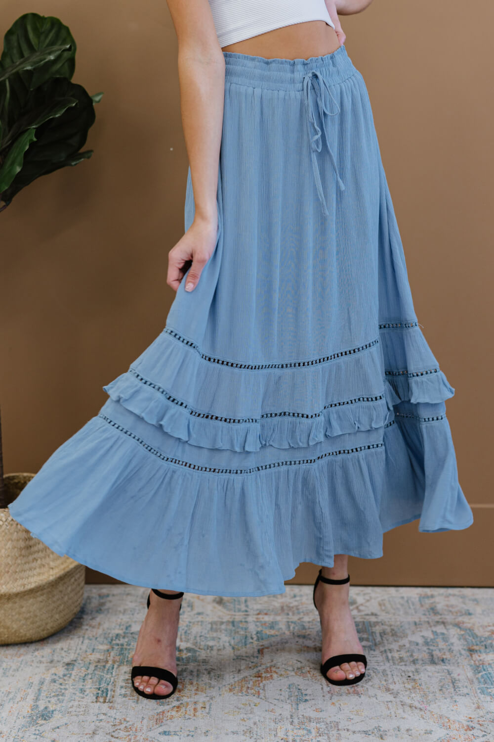 Doe & Rae First Sight Tiered Maxi Skirt - LXM Fashion 