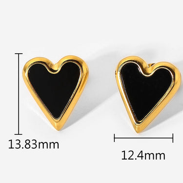 Shell Heart Stud Earrings - LXM Fashion 