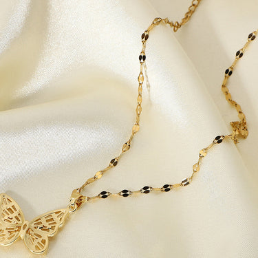 18K Gold Plated Butterfly Pendant Necklace - LXM Fashion 