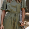 Ruffled Tie Waist Romper - LXM Fashion 