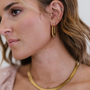 Good Luck Charm Screw-Thread U-Shaped Earrings - LXM Fashion 