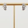 Floral Cubic Zirconia Stud Earrings - LXM Fashion 