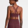 Ribbed Cross-Back Sports Bra - LXM Fashion 