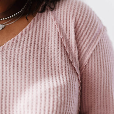 Jodifl Stay Awhile Waffle Knit Tee - LXM Fashion 