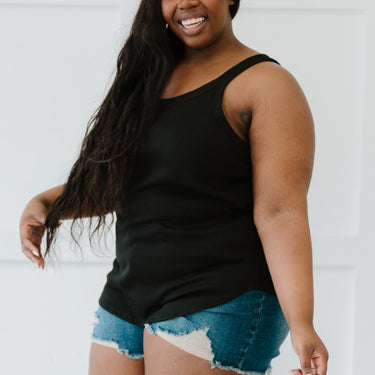 Sew In Love The Simple Life Full Size Run Tank in Black - LXM Fashion 