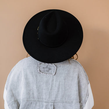 Justin Taylor Chic Like No Other Faux Leather Strap Fedora - LXM Fashion 