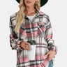 Plaid Flap Pockets Button Down Shirt - LXM Fashion 