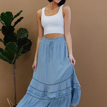 Doe & Rae First Sight Tiered Maxi Skirt - LXM Fashion 