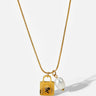 Pearl Lock Pendant Necklace - LXM Fashion 