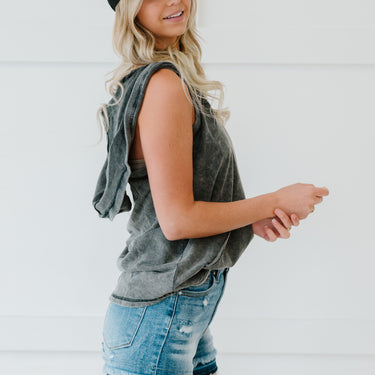 Sew In Love Casual Vibes Full Size Run Hooded Tank - LXM Fashion 