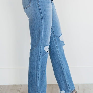 Kancan Now You're Talking Distressed Straight Leg Jeans - LXM Fashion 