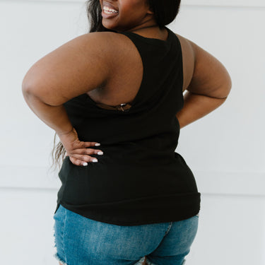 Sew In Love The Simple Life Full Size Run Tank in Black - LXM Fashion 