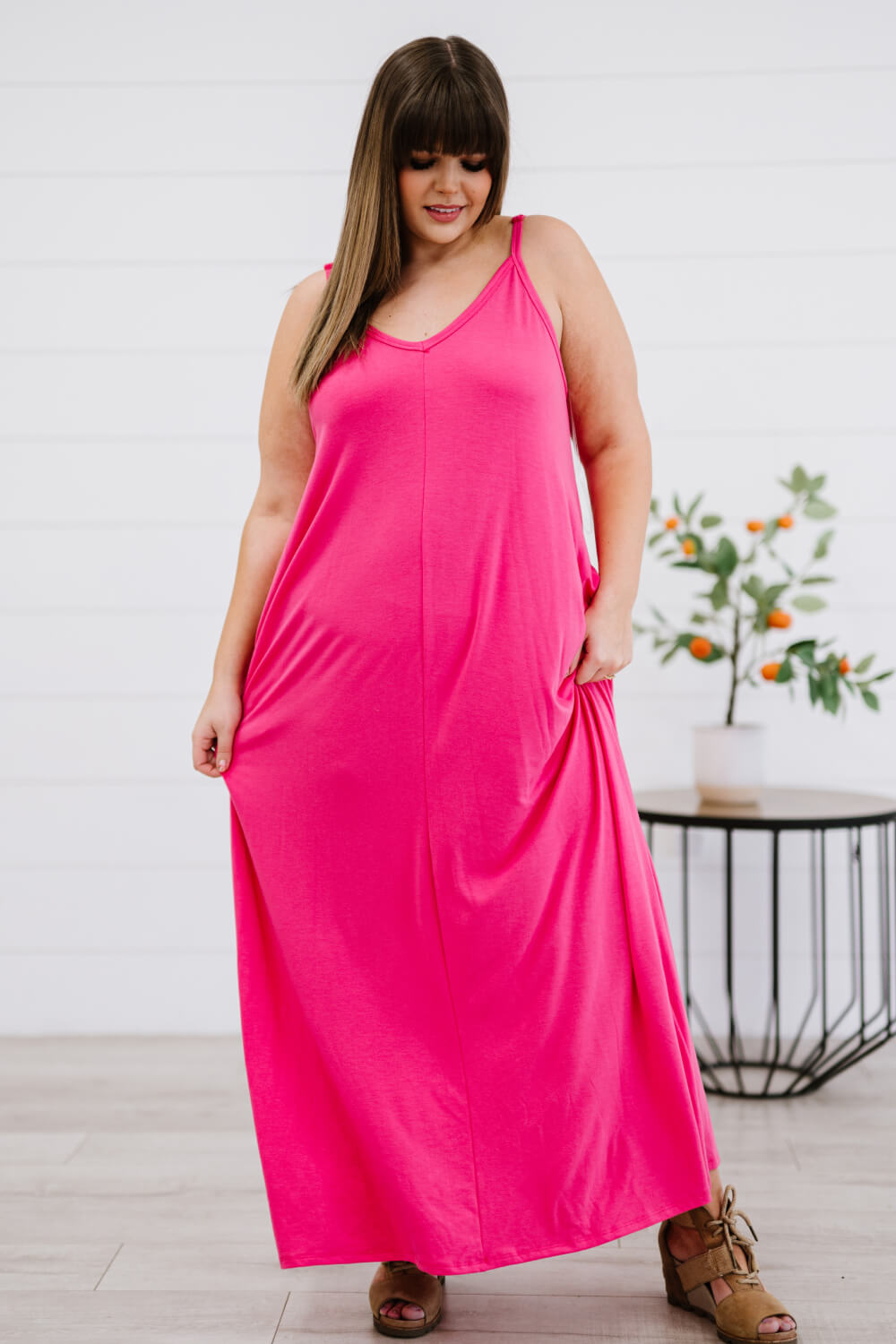 Zenana Beach Vibes Full Size Cami Maxi Dress - LXM Fashion 