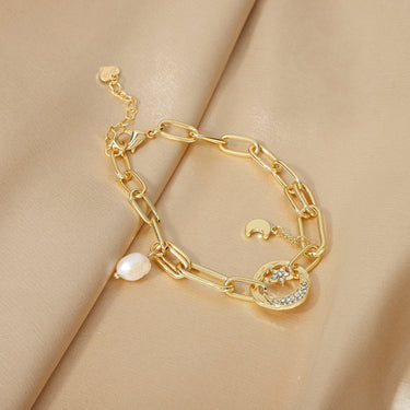 Star and Moon Chain Bracelet - LXM Fashion 