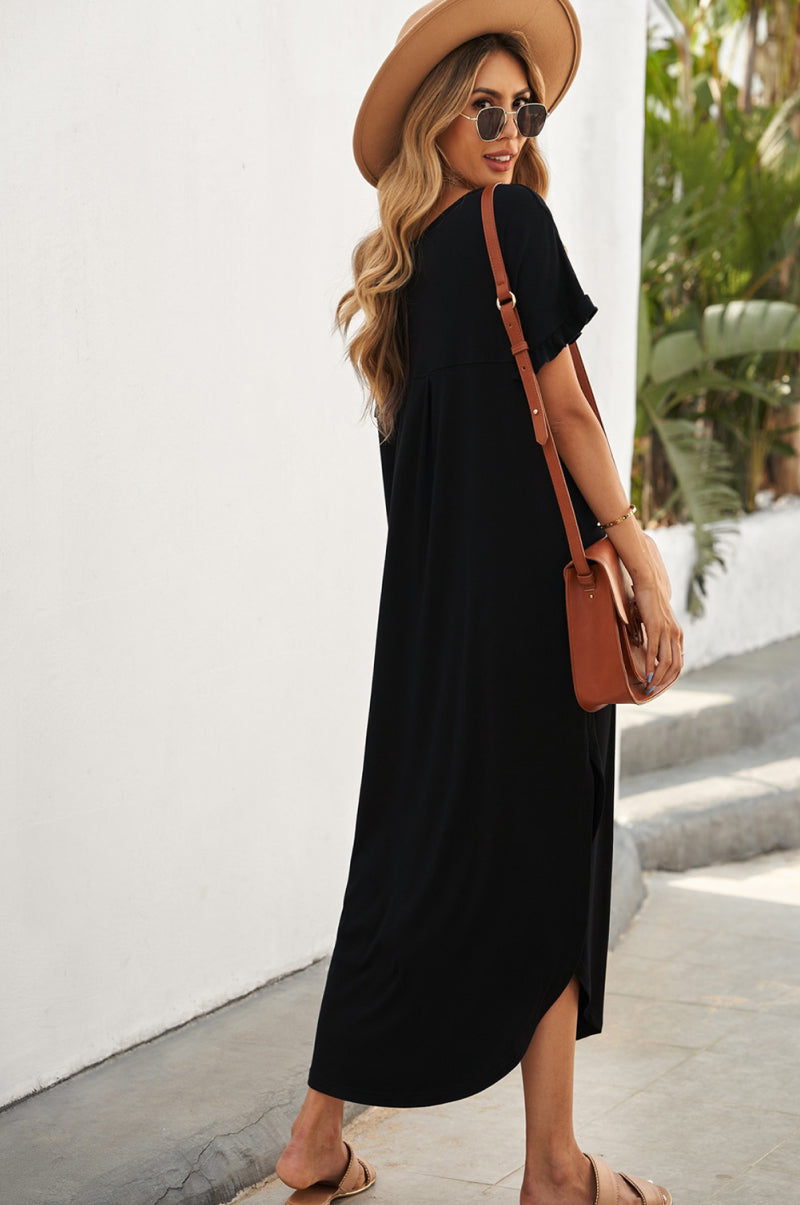 Fashion Collection Maxi Dress with Slits - LXM Fashion 