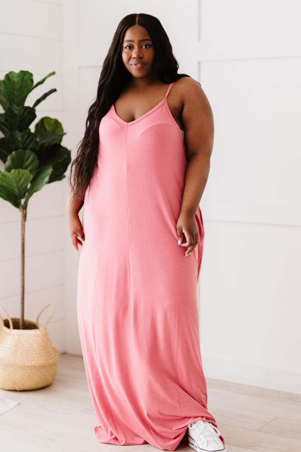 Zenana Beach Vibes Full Size Run Cami Maxi Dress - LXM Fashion 