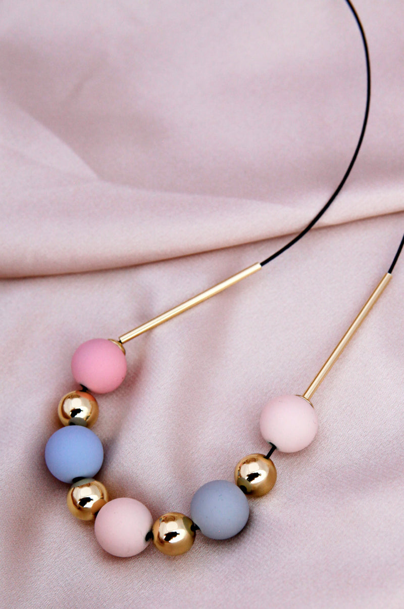 Pastel Beaded Necklace - LXM Fashion 