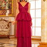 Sleeveless Layered V-Neck Maxi Dress - LXM Fashion 