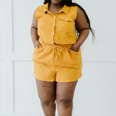 Ninexis My Love Full Size Run Button-Up Romper - LXM Fashion 