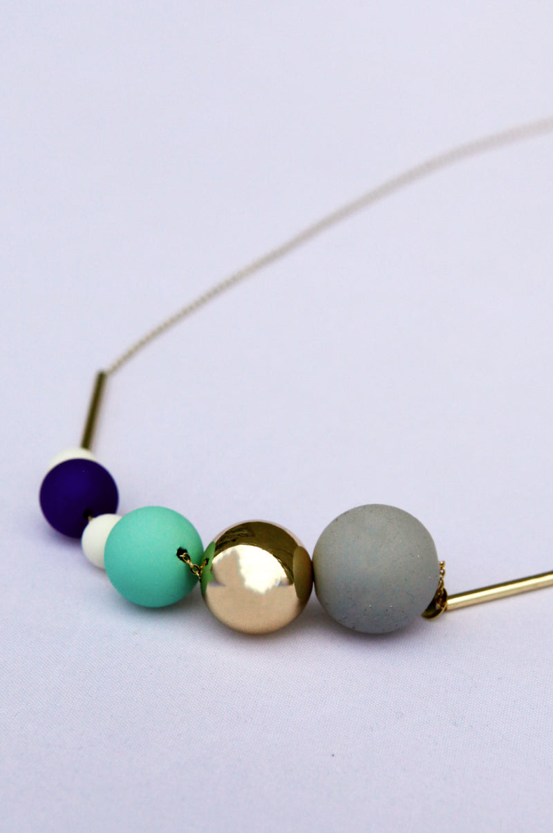 Asymmetrical Beaded Necklace - LXM Fashion 