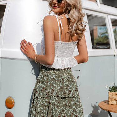 Simplee Animal Print Layered Mini Skirt - LXM Fashion 