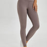 Fashion Collection Wide Seamless Band Waist Sports Leggings - LXM Fashion 