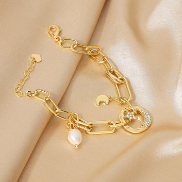Star and Moon Chain Bracelet - LXM Fashion 
